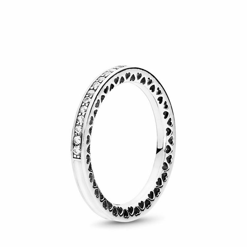 Pandora Radiant Hearts Stackable Ring NZ, Sterling Silver (079218-VJA)